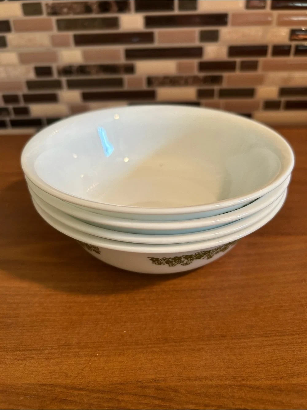 Vintage Corelle Spring Blossom Crazy Daisy Soup Salad Bowls - Set of 4